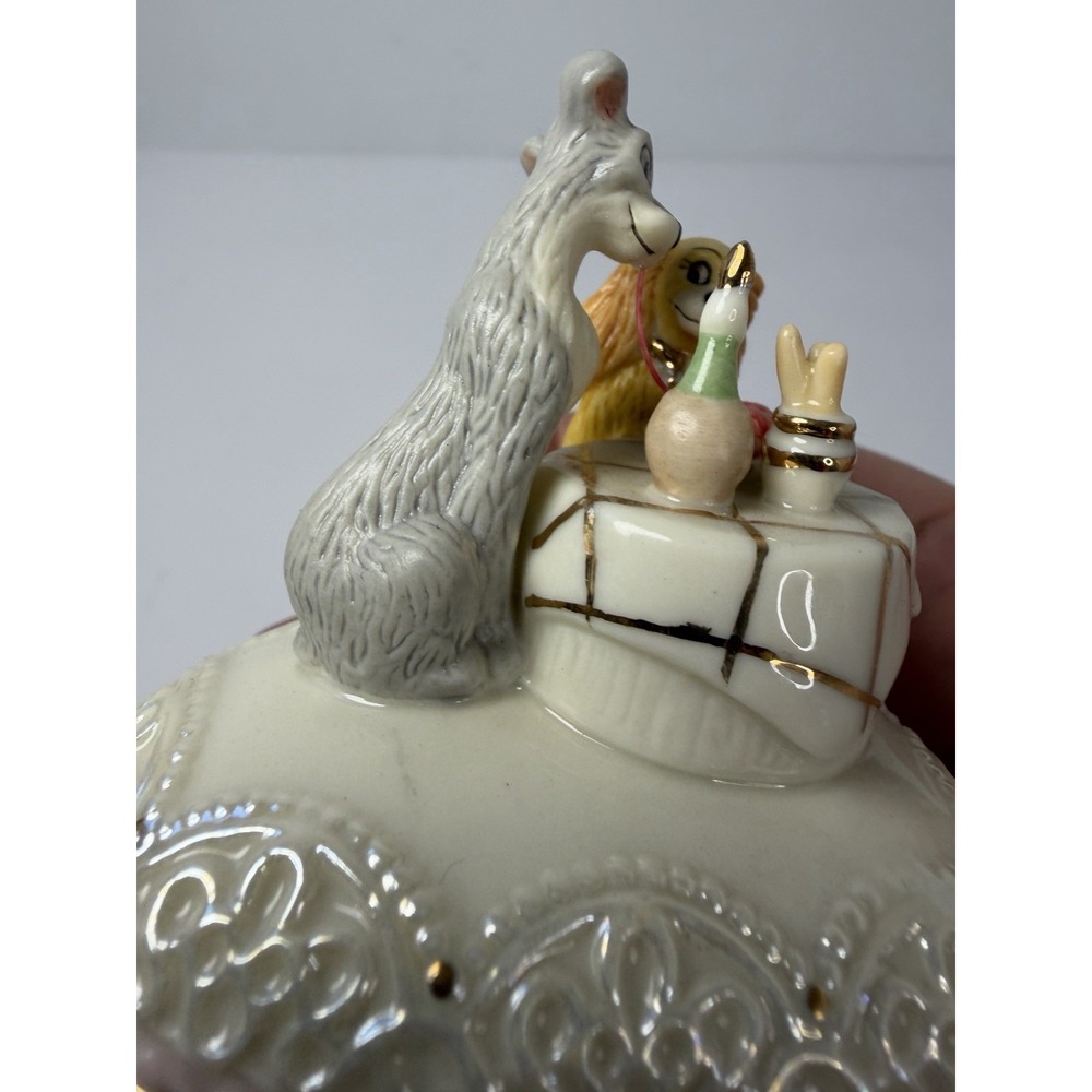 Lenox Disney US Postal Service Lady and Tramp Romance Treasure Trinket Box - Picture 3 of 8